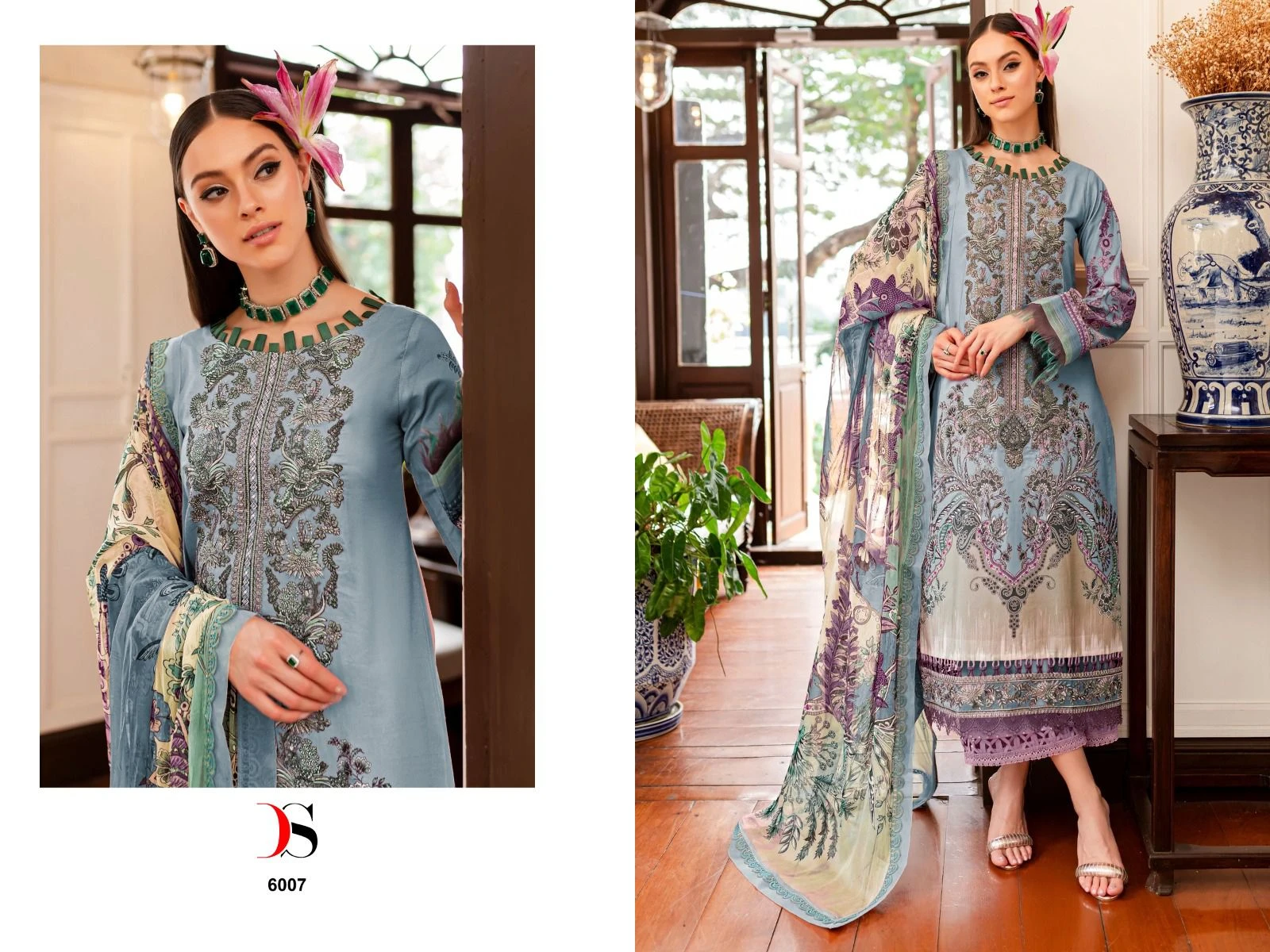 Deepsy Suit Firdous Queen’S Court 6 Nx Pure Cotton Print Wholesale Pakistani Salwar Suit Catalog — Wholesale Salwar Suits, Deepsy Suit wholesale from Surat - Gallery Image 3